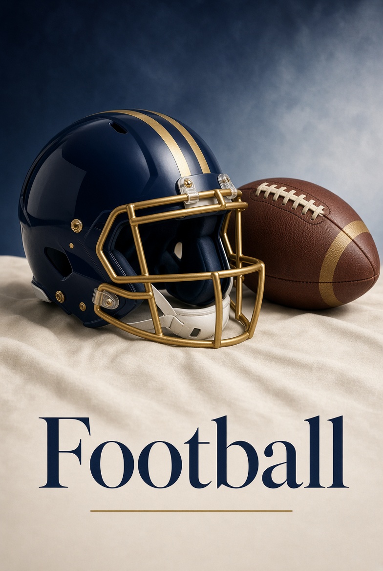 JCPS football helmet and ball
