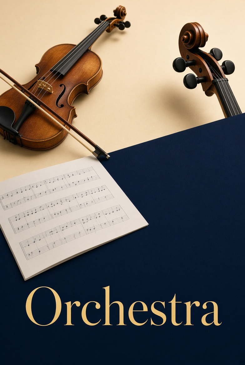 JCPS orchestra violin cello and sheet music