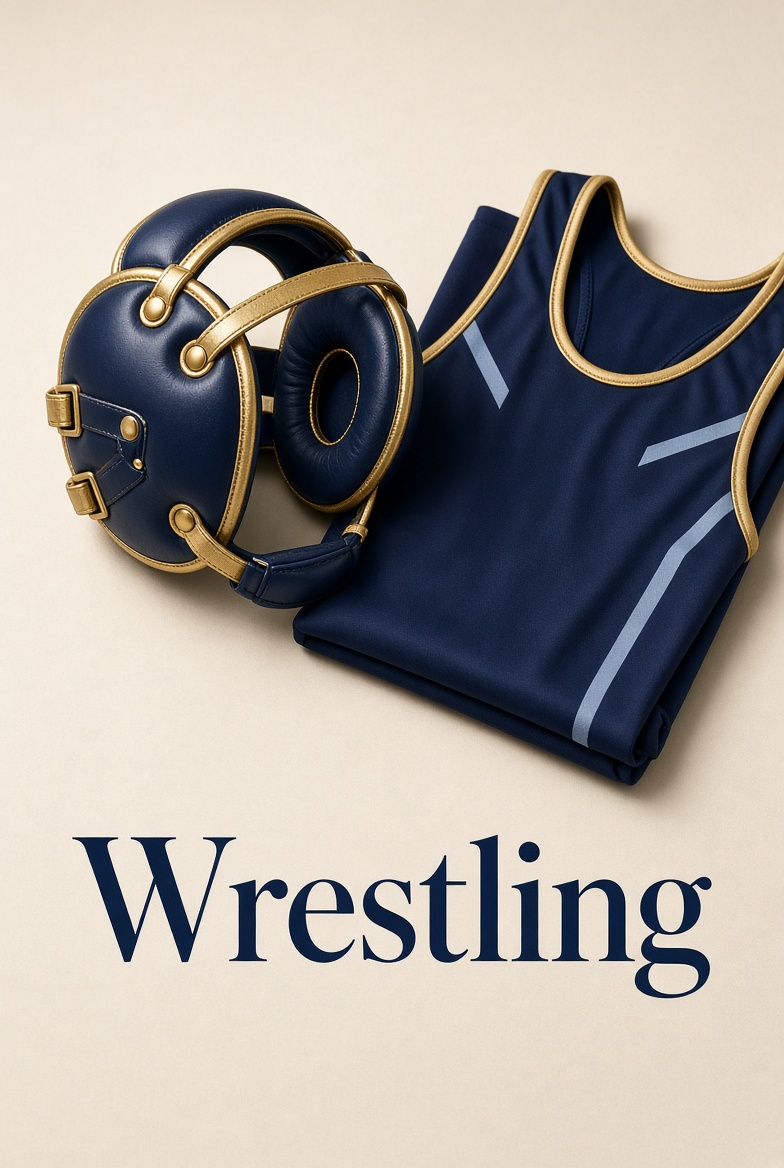JCPS wrestling singlet, shoes and headgear